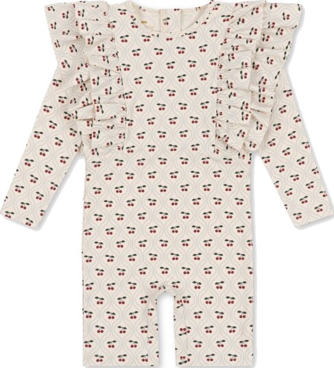 Konges Sløjd Manuca Frill Onesie Cherry Motif (92 / 2 år)