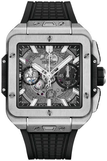 Hublot Herreklokke 821.NX.0170.RX Big Bang 42mm Sølvfarget/Gummi Hublot Herreklokke 821.NX.0170.RX Big Bang 42mm Sølvfarget/Gummi