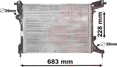 VAN WEZEL 17002413 Radiator motorkjøling