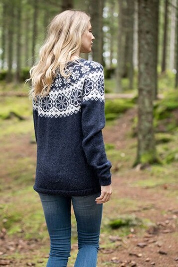 Dale Garn 406 01 Q Symre Kofte Indigo