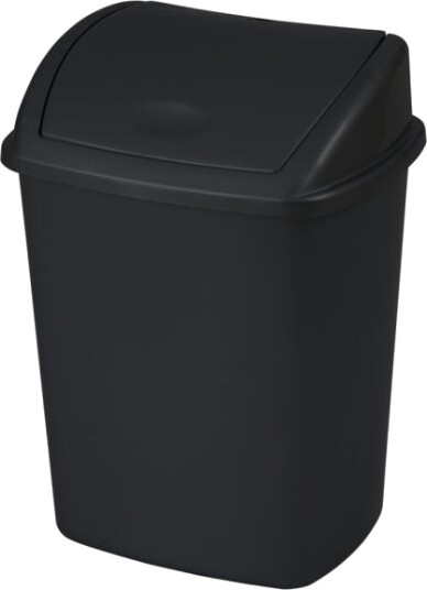 Affaldsspand V Part Sort Plast 15 L Med Sving Låg