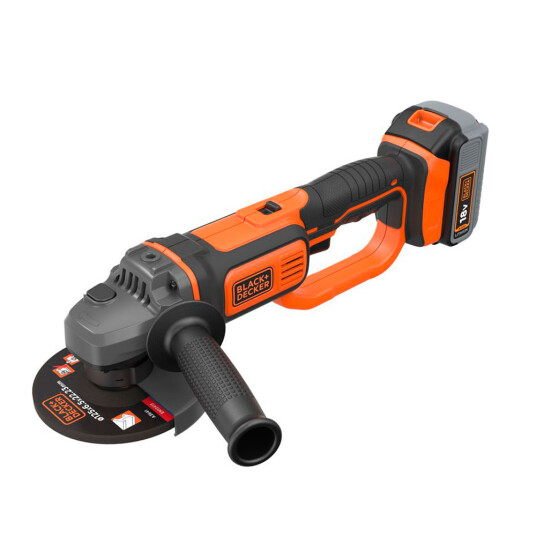 Black And Decker BCG720M1 QW Batteridrevet Vinkelsliper 18V 125mm Med Batteri Black And Decker BCG720M1 QW Batteridrevet Vinkelsliper 18V 125mm Med Batteri