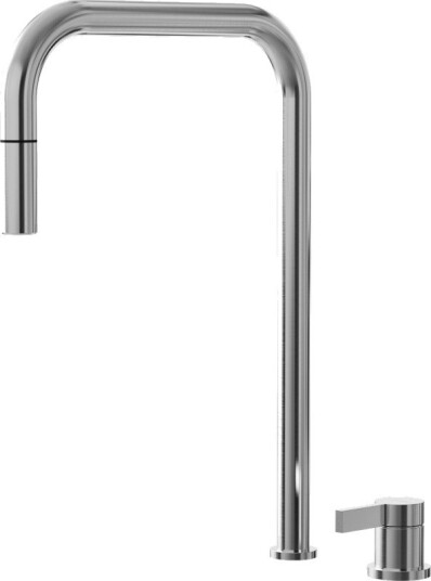 Lavabo Alkymist 788 RS Firkantet kjøkkenkran med uttrekkbar servant, rustfritt stål