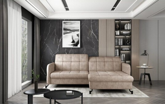 Seksjon Eltap Lorelle 225x160x105 cm Dora 21 Beige Høyre