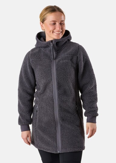 Swedemount Lofoten Pile Coat W Charcoal 38 Fleecetrøyer Swedemount Lofoten Pile Coat W Charcoal 38 Fleecetrøyer