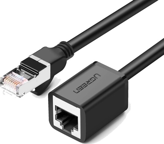 Ugreen Ethernet nettverkskabel RJ45 Cat6 – F/UTP, 1000 Mbps – 1m – Svart