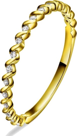 Pan Jewelry Lyslinje ring i 925 forgylt sølv størrelse Lyslinje ring i sølv str 50