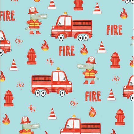 Balsløw Bomullsjersey Print Stoff 150 cm 1807 Krokodille 50cm