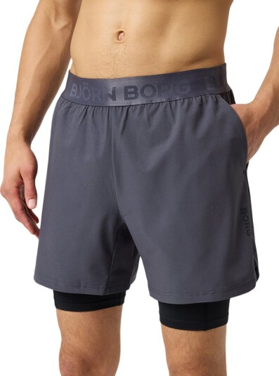 Björn Borg Borg 2 In 1 Treningsshorts Herre Asphalt S