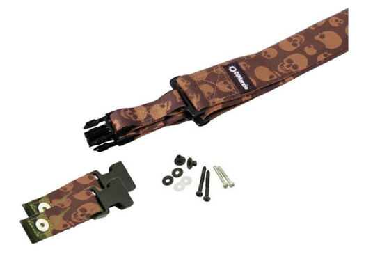 Dimarzio Dd2200mgsk 2" Cliplock Strap Cordura Camo Skull