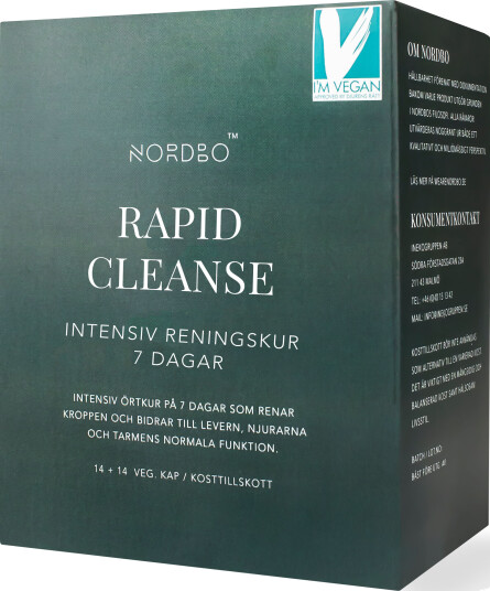 Nordbo Rapid Cleanse 28 Kapslar Nordbo Rapid Cleanse 28 Kapslar