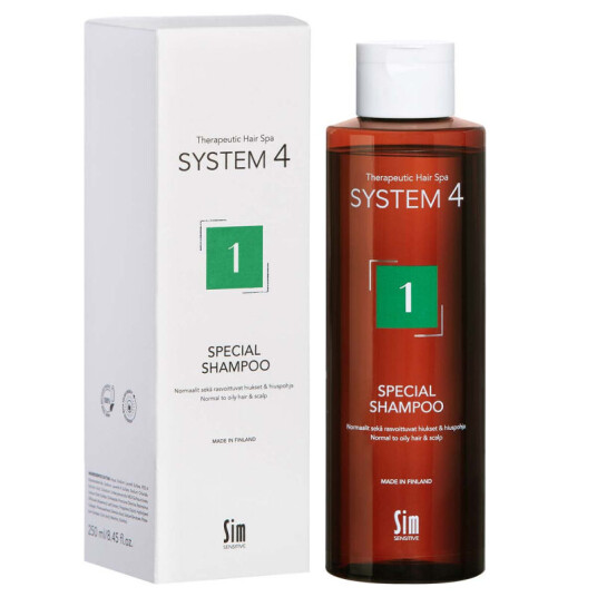Sim Sensitive 4-in-1 Spesialsjampo 250ml for Normalt Hår - Anti-flass og Beroligende