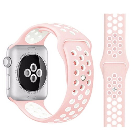 INCOVER Apple Watch Tofarget Silikon Smartwatch-rem (SE/40/38mm) - Rosa / Hvit