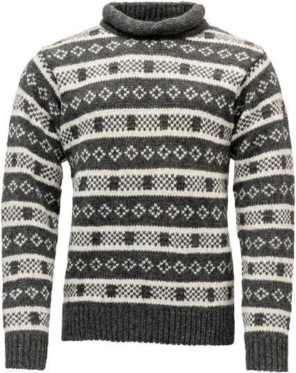 Devold Alnes Sweater W/roll Neck A/Anthracite/Grey Melange M