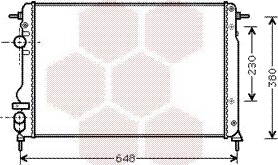 VAN WEZEL 43002312 Radiator motorkjøling