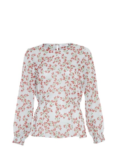 MSCH Copenhagen Mschsatina Top Aop - Blue - XS