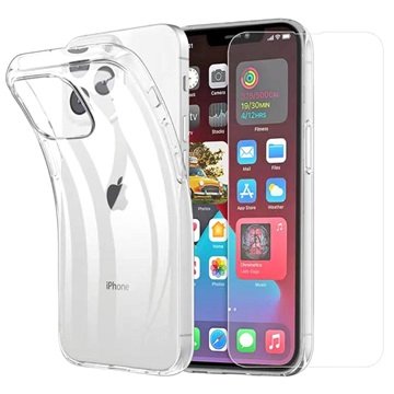 Saii 2-i-1 iPhone 13 Pro Max TPU-deksel / Beskyttelsesglass