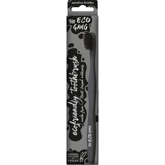 Miljøvennlig tannbørste The Eco Gang Plantbased Sensitive Bristles SVART BØRSTEHÅR