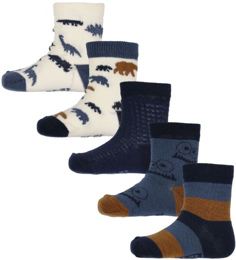 Minymo Socks 5 pakke Total Eclipse