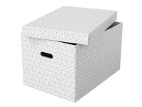 Esselte - Gaveeske - stor - 51 cm x 35.5 cm x 30.5 cm - hvit - pakke av 3 Esselte - Gaveeske - stor - 51 cm x 35.5 cm x 30.5 cm - hvit - pakke av 3