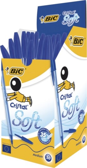 BIC Cristal Soft Medium Blå (50) BIC Cristal Soft Medium Blå (50)