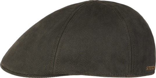Stetson Men's Herringbone Duck Flat Cap Mud Black 58 59/L Stetson Men's Herringbone Duck Flat Cap Mud Black 58 59/L