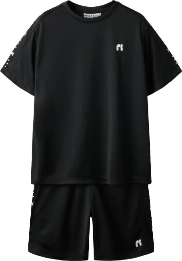 Name It Nkndemu Ss Nreg Shorts Set   Black   98