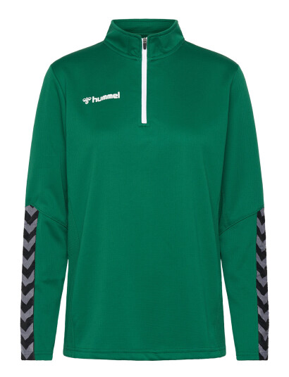 Hummel Hmlauthentic Half Zip Sweatshirt Woman Green S Hummel Hmlauthentic Half Zip Sweatshirt Woman Green S