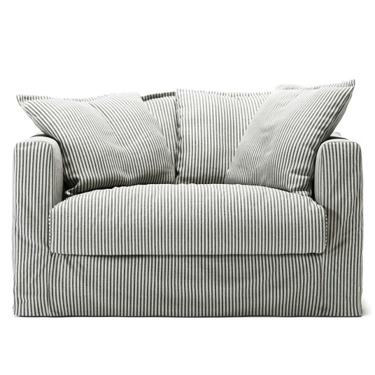 Decotique Le Grand Air Love Seat Lin Ash Stripe