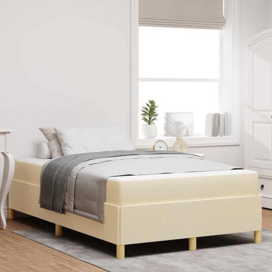  Sengestamme med madrass Krem 120 x 190 cm stoff