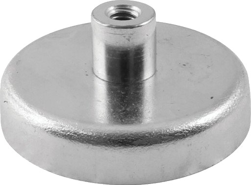 Ferrit Pottemagnet Ø50 Mm Med M6 Gevindbøsning 200N
