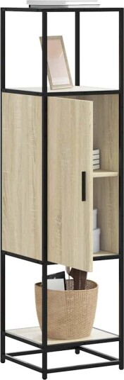 Highboard sonoma eik 35,5x35x139 cm konstruert tre og metall 8721102840944 Highboard sonoma eik 35,5x35x139 cm konstruert tre og metall 8721102840944