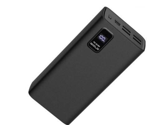 Eksternt Batteri Power Bank Platinet 30000Mah (4Xusb  1Xtype-C  Qc3.0 22,5W) Svart