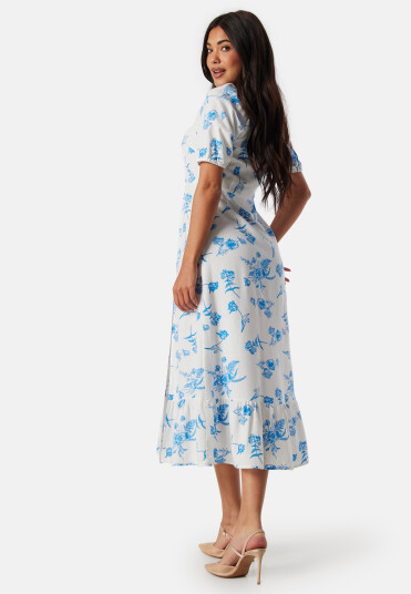 VERO MODA Vmmymilo SS 7/8 dress Blue/Patterned M