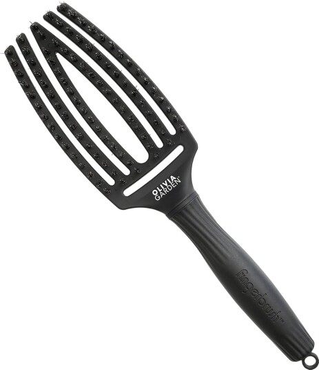 Olivia Garden Finger Brush Boar & Nylon Full Black M