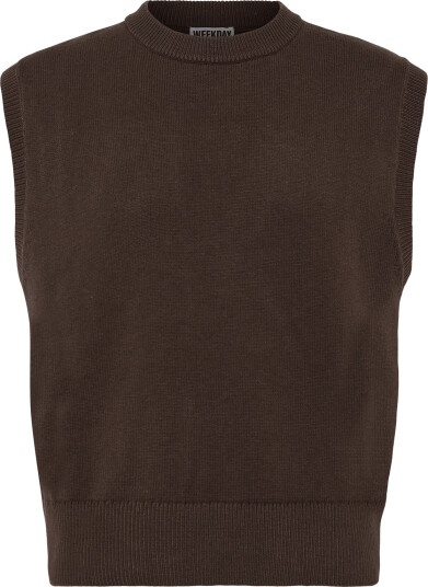 Weekday Knitted Vest Brown XS