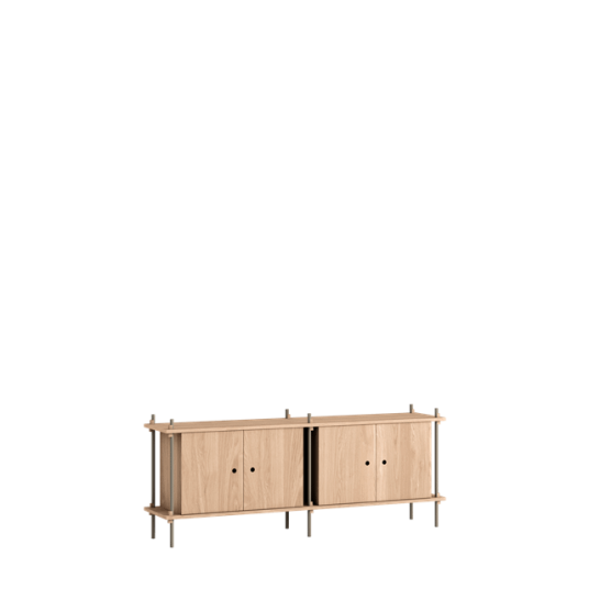 MOEBE S.65.2.D.OA Hyllesystem Eik/varm Grå MOEBE S.65.2.D.OA Hyllesystem Eik/varm Grå