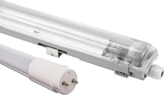 Spectrum 60cm 9W Limea T8 LED enkeltarmatur   IP65 vanntett inkl. 1x LED rør   Dimbar : Ikke dimbar Kulør : Nøytral