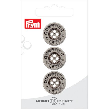 Prym Antique Button Silver 20mm 3 stk Prym Antique Button Silver 20mm 3 stk