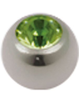 Treasure Green Stone Titankule 6 mm