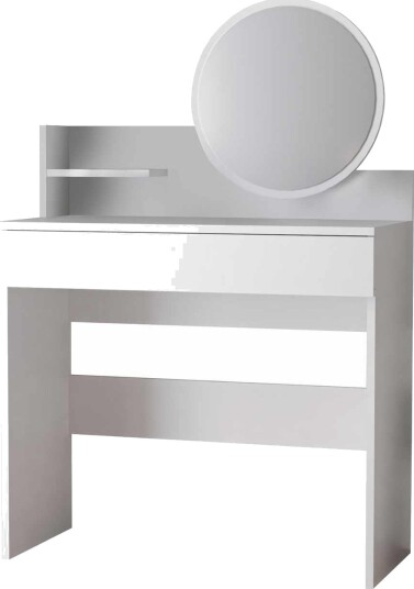 Fabrony sminkebord med speil 90 cm - Hvit
