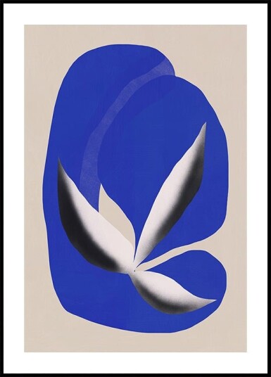 Liquid cobalt blue abstraction 02 Plakat Plakat / 21x30cm