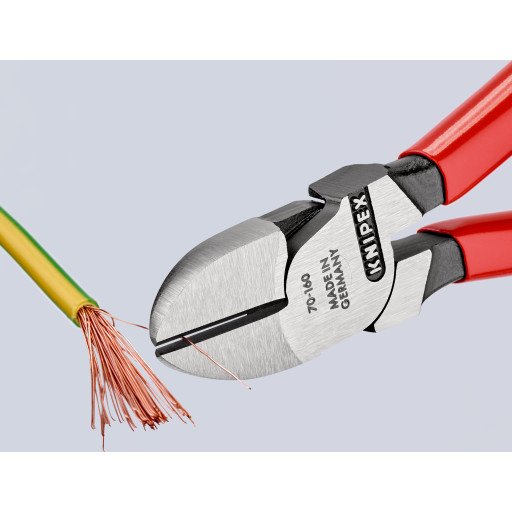 Knipex Diagonal Tang 160 mm i Kromvanadiumstål med Plastgrep, Rød Knipex Diagonal Tang 160 mm i Kromvanadiumstål med Plastgrep, Rød