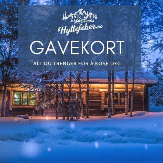 Hyttefeber Gavekort hos Hyttefeber.no (kommer i flere beløp)