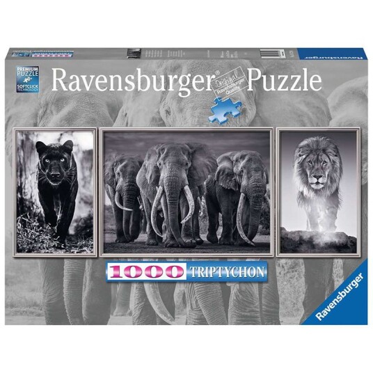 Ravensburger Puslespill 1000 Brikker Svart/hvite Dyr