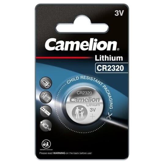 Camelion CR2320 litium knappcellebatteri 3V 130mAh 1-pk Camelion CR2320 litium knappcellebatteri 3V 130mAh 1-pk