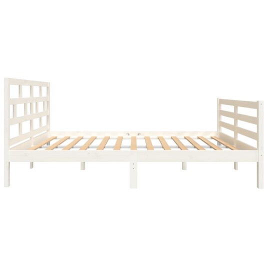 vidaXL Sengeramme hvit heltre furu 120x200 cm
