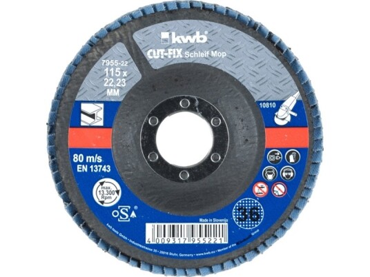 Einhell Kwb Lamelslibeskive, Cut-Fix, Ø125, Korn 60 Einhell Kwb Lamelslibeskive, Cut-Fix, Ø125, Korn 60
