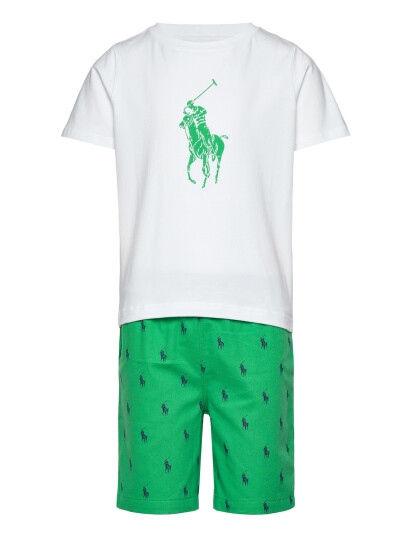 Ralph Lauren Kids S5 Sleepwear Short Set White 110