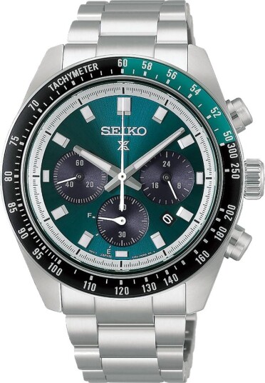 Seiko Prospex Solar Speedtimer herreklokke i stål med kronograf